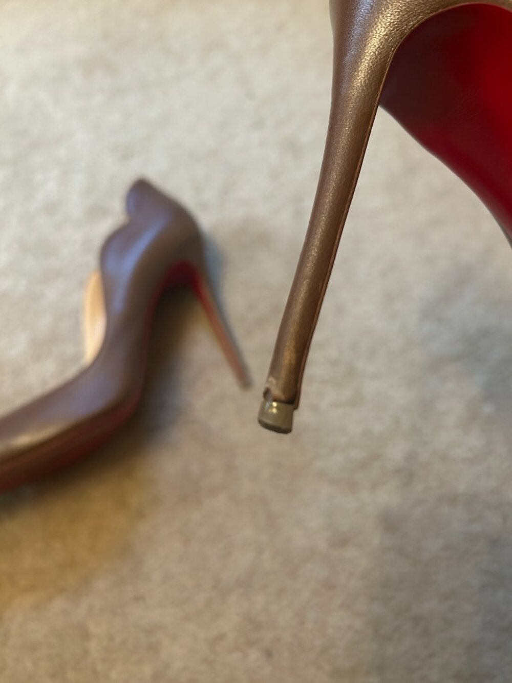 Christian Louboutin Hot Chick 100 Nappa Irise Pumps, Brown (Biscotto) Size 40.5 - Picture 9 of 16